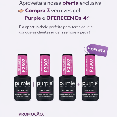 Promoção verniz gel Purple Professional P2307 oferta 3+1