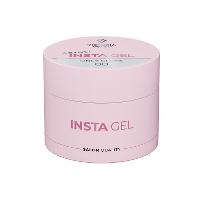Embalagem rosa cylindrical de gel para unhas com texto
