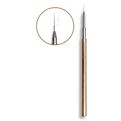 Caneta de precisão metálica dourada com ponta fina de metal prateado