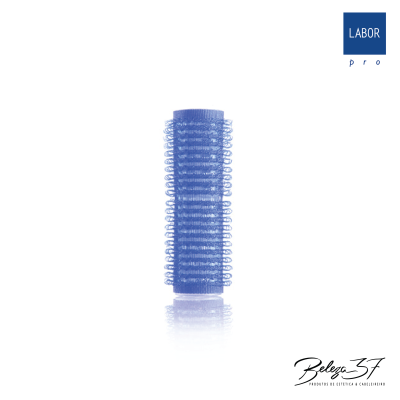 Rolo de cabelo azul translúcido com textura espiral