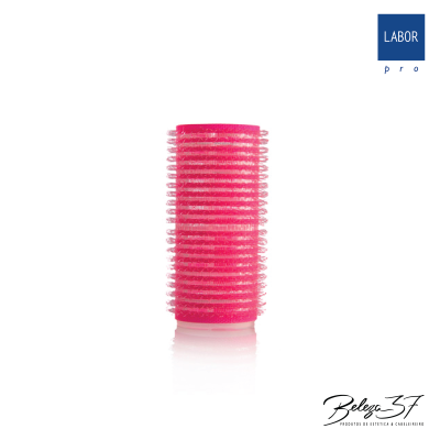 Rolo de cabelo vermelho com velcro e cerdas finas