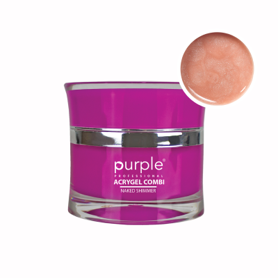 Frasco violeta de acrylgel com texto branco