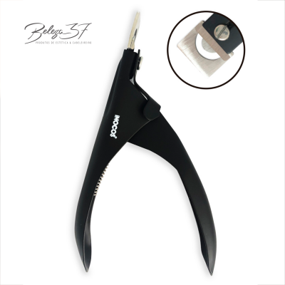 Alicate preto para unhas MOOCI com lâmina metálica