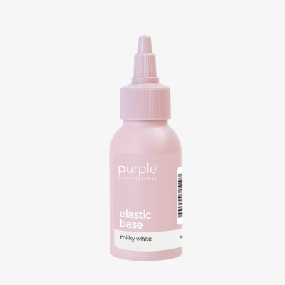 Frasco plástico rosa com tampa aplicadora de produto purple PROFESSIONAL elastic base milky white