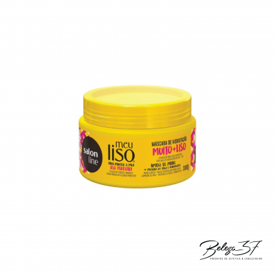 Máscara de hidratação Meu Liso da Salon Line em pote amarelo