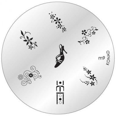 Disco metálico redondo com desenhos para carimbos de unhas