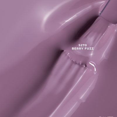 Verniz de unhas lilás rosado cremoso com texto e logótipo