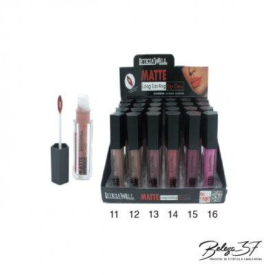 Batons líquidos mates ETTICA WELL em diversas cores no expositor