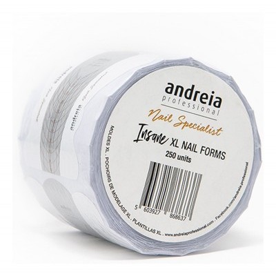 Rolo de formas para unhas Andreia Professional Insane XL Nail Forms 250 unidades