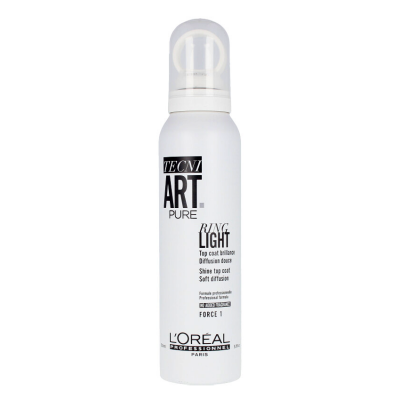 Frasco branco de produto capilar TECNI ART PURE RING LIGHT da L'Oréal Professionnel