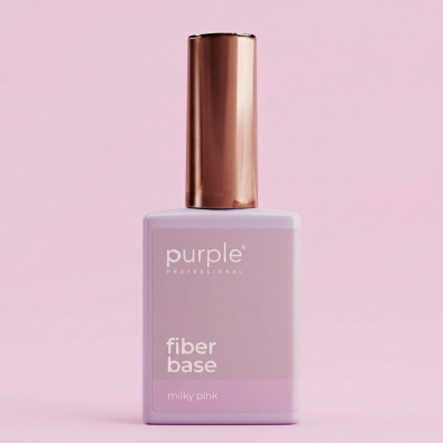 Frasco de verniz de unhas milky pink da Purple Professional com tampa bronze