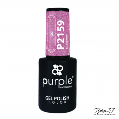 Frasco de verniz gel para unhas preto com tampa rosa glitter