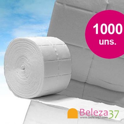 Rolo de papel branco perfurado com etiqueta 1000 uns.