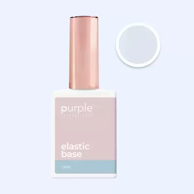 Frasco de verniz para unhas Purple Professional elastic base clear