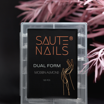 Caixa transparente com unhas postiças SAUTE NAILS Dual Form Modern Almond