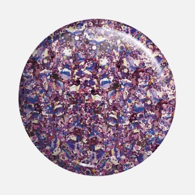 Prato redondo com padrão abstrato roxo e azul