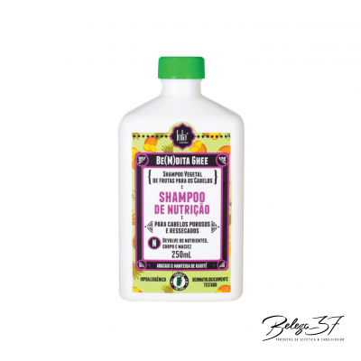 Frasco branco de plástico com tampa verde de shampoo vegetal de nutrição para cabelos