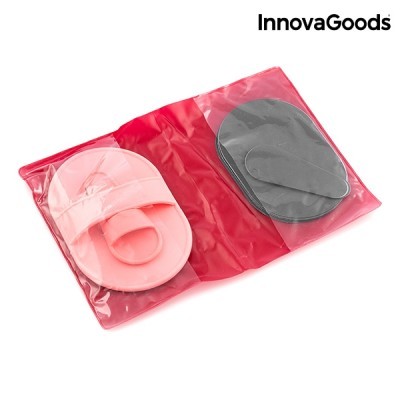 Almofadas de protecção para chinelos em silicone rosa e cinza em saco plástico