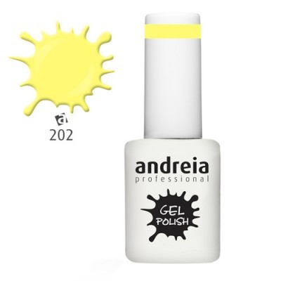 Frasco de verniz gel Andreia Professional cor amarelo claro 202