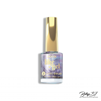 Frasco de verniz de unhas NOCOS like gel roxo metálico com tampa dourada