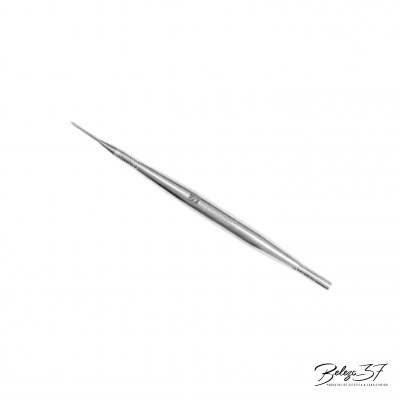 Pincel fino de maquilhagem metálico prateado