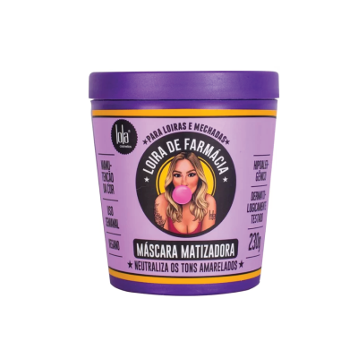 Máscara matizadora roxa da Lola Cosmetics Loira de Farmácia 230g