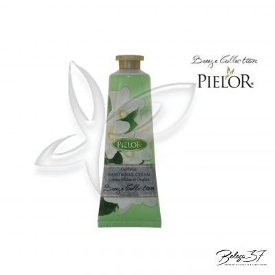 Tubo verde de creme para mãos e unhas PIELOR com tampa dourada