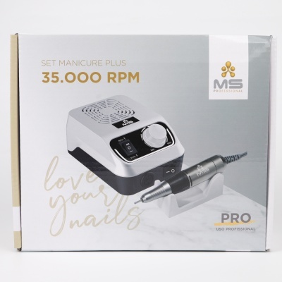 Caixa de conjunto de manicure profissional MS PRO 35.000 RPM