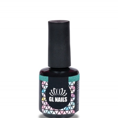 frasco de verniz para unhas GL NAILS com rótulo colorido