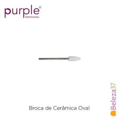 Broca de Cerâmica Oval com ponta branca e haste metálica