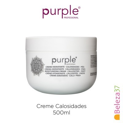 Frasco de creme hidratante para calosidades dos pés assinalado 500ml, marca purple
