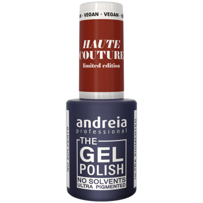 Frasco de verniz gel Andreia Professional cor vermelha e azul