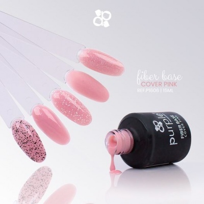 Frasco de verniz gel cor-de-rosa com amostras em bastões transparentes