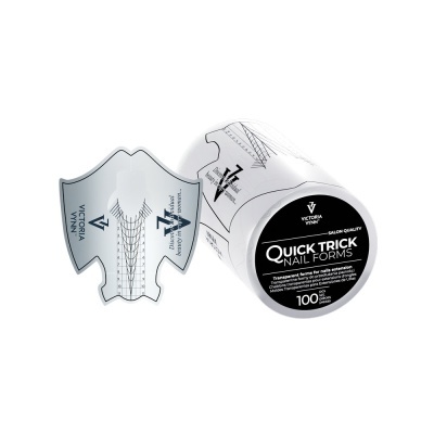 Formas para unhas brancas com impressão preta e embalagem em rolo