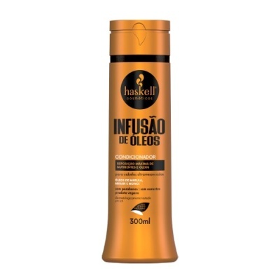 Frasco de condicionador Haskell laranja metálico 300 ml