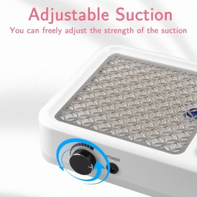 Dispositivo branco com superfície texturizada e botão rotativo para ajustar sucção