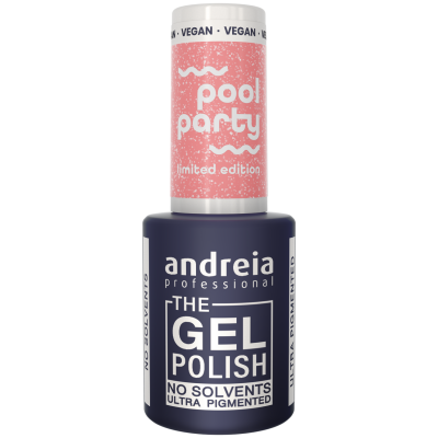 Esmalte de unhas gel Andreia cor rosa brilhante com tampa branca