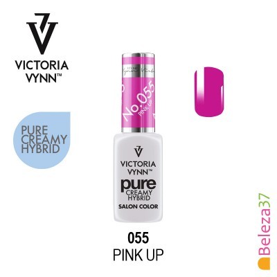 Verniz de unhas rosa Victoria Vynn Pure Creamy Hybrid número 055