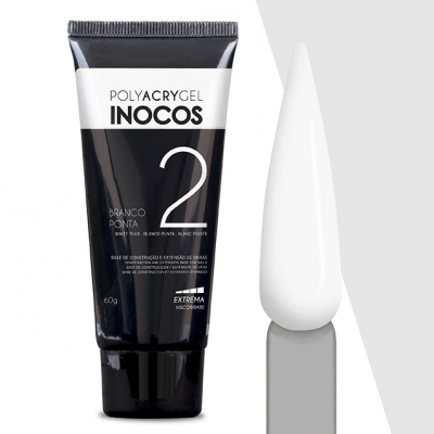 Tubo de gel para unhas preto e branco ao lado de amostra de gel branca