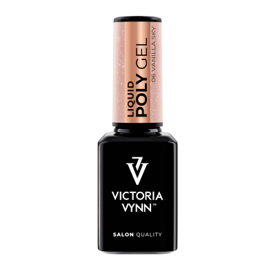 Frasco preto de verniz Victoria Vynn Liquid Poly Gel Vanilla Sky