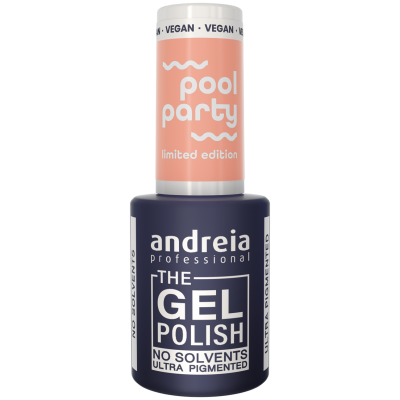 Verniz gel azul escuro Andreia Professional edição limitada Pool Party com tampa rosa