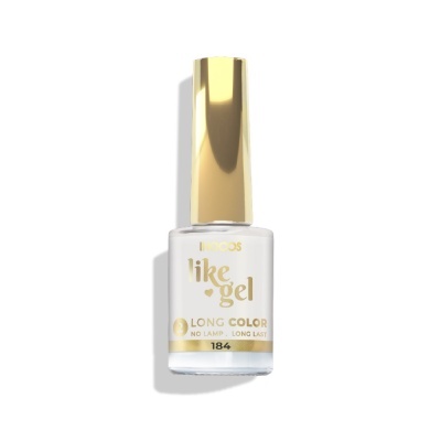 Frasco de verniz para unhas Lacos like gel com tampa dourada