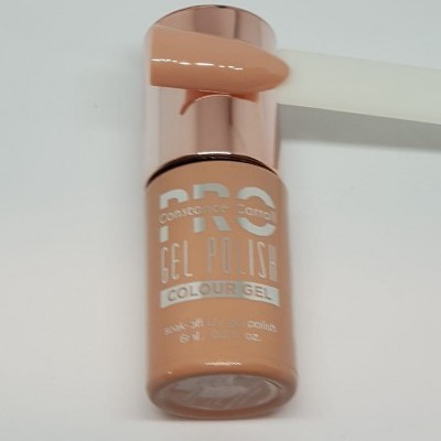 Esmalte gel nude Pro com amostra de cor em placa de plástico