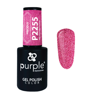 Verniz gel rosa cintilante Purple Professional P2255 Precious Pink Fuchsia