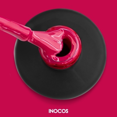 Frasco de verniz para unhas rosa com pincel e suporte preto
