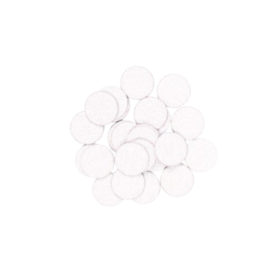 Pastilhas redondas brancas de algodão