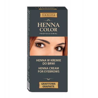 Embalagem do Henna Cream for Eyebrows Venita grafite