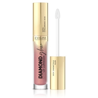 Brilho labial Eveline Cosmetics Diamond Glow Lip Luminizer aberto com aplicador