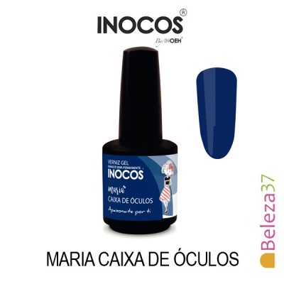 Verniz gel azul escuro Inocos Maria Caixa de Óculos