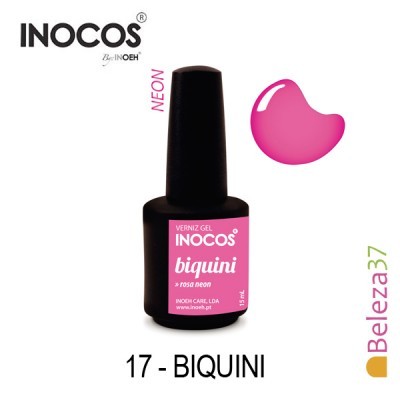 Frasco de verniz gel de cor rosa neon com etiqueta e tampa pretas